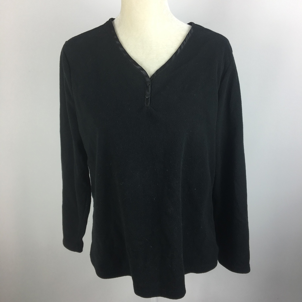 Oscar de la Renta Black Warm Sweatshirt Large